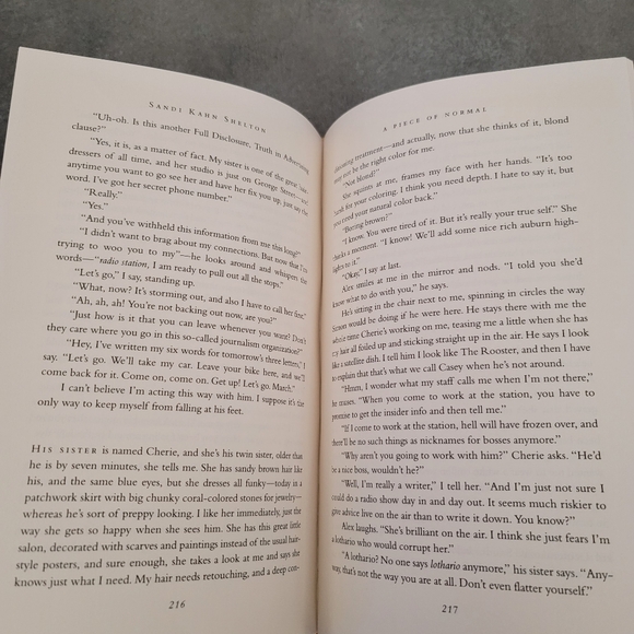 A Peice of Normal by Sandi Khan Shelton Novel Book Read Library Bookcase Home - Picture 3 of 10